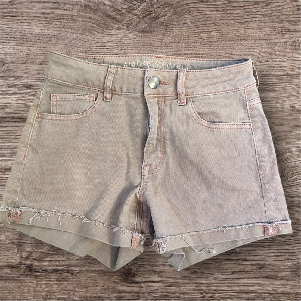 American Eagle Outfitters Women's pink Jean Shorts super super stretch size 4